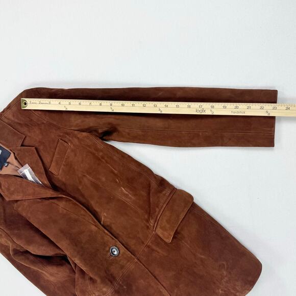 Madewell Women’s The Kline Leather Blazer Size 2 Soft Mohagany - Picture 16 of 16